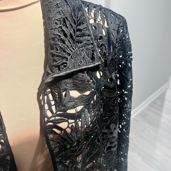 Chico’s The Travelers™ Collection Black Lace Jacket - Picture 2 of 11